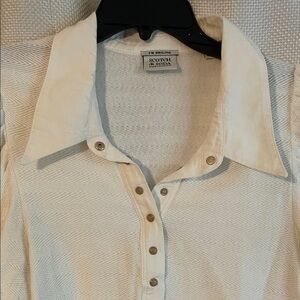 Scotch & Soda Off-White Button-Down Shirt